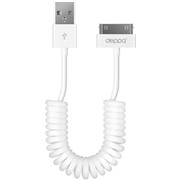 Кабель Deppa (72118) витой Apple 30-pin белый 1,5м iPhone 3G/4/iPad