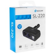 Разветвитель Neoline SL-220 на 2 прикуривателя и 2 USB