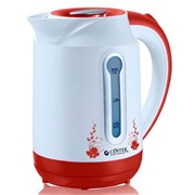 Чайник CENTEK CT-1035 бело-красный 2200Вт, 1.8 л,пластик, ур-нь воды, рис. на корпусе