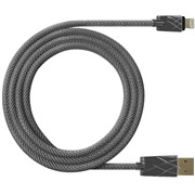 Кабель DF iMetal-01 Apple 8-pin (black) 1 м, 1.8A (металлическая оплетка)