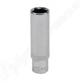Головка торцевая глубокая 1/4"DR 10 мм, OMBRA, 114110