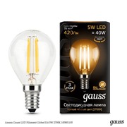  Gauss Лампа Gauss LED Filament Globe E14 5W 2700K 105801105