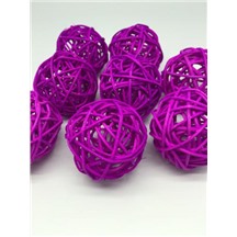 Ротанговые шары 5см В упаковке 8 шт. Цвет: фиолетовый (purple)