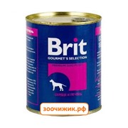 Консервы Brit heart & liver для собак сердце и печень (850 гр)