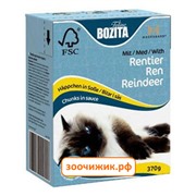 Консервы Bozita для кошек мясные кусочки в соусе с олениной (Tetra Pak) (370 гр)