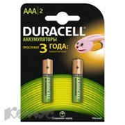 Аккумулятор DURACELL AAA/HR03-2BL 750mAh бл/2