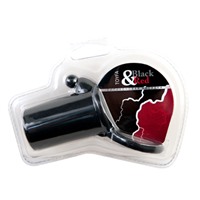 ToyFa Black&amp;Red Насадка на пенис, черная 
С клиторальным стимулятором и кольцом для мошонки
