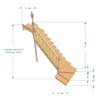 №3.1.3.1. Лестница с разворотом на 180 градусов, с забежными ступенями