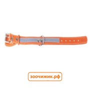 Ошейник Collar со светоотражающей лентой, коричневый (20*32-40см)