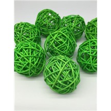 Ротанговые шары 5см В упаковке 8 шт. Цвет: зеленый (green)