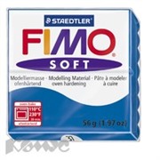 Глина полимерная синяя,56гр,запек в печке,FIMO,soft,8020-37