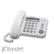 Телефон Panasonic KX-TS2356RUW белый,АОН,ЖК дисплей