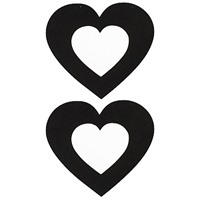 Shots Toys Nipple Sticker Open Hearts, черные
Пэстисы в форме сердечек, с отверстиями для сосков