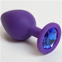 Luxurious Tail Анальная пробка, фиолетовая 
С синим кристаллом