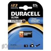 Батарея DURACELL CR123 ULTRA 3V Lithium, для фотоапп. бл/1