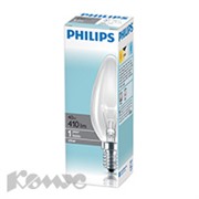 Электрич.лампа Philips свеча/прозрачная 40W E14 CL/B35 (10/100)