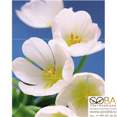 Панно Blue Garden  (из 3пл) 75x60 купить по лучшей цене в интернет магазине стильных обоев Сова ТД. Доставка по Москве, МО и всей России