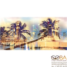 Панно Miami  P4D289 80х40 (из 4 плиток) купить по лучшей цене в интернет магазине стильных обоев Сова ТД. Доставка по Москве, МО и всей России