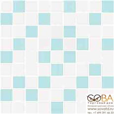 Вставка Tiffany  мозаика голубой (A-TV2L041\G) 30x30 купить по лучшей цене в интернет магазине стильных обоев Сова ТД. Доставка по Москве, МО и всей России