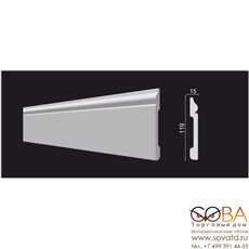 Лепнина Decor-Dizayn Плинтус DD004 купить по лучшей цене в интернет магазине стильных обоев Сова ТД. Доставка по Москве, МО и всей России