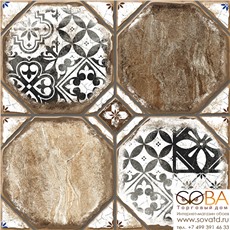 Керамогранит Брюгге 3Д тип 2  чёрный узор 40х40 купить по лучшей цене в интернет магазине стильных обоев Сова ТД. Доставка по Москве, МО и всей России