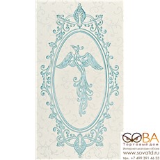 Декор Анастасия  орнамент голубой 1645-0097 25х45 купить по лучшей цене в интернет магазине стильных обоев Сова ТД. Доставка по Москве, МО и всей России