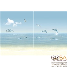 Панно Mauritius  P4-2D138 60х40 (из 4-х пл.) купить по лучшей цене в интернет магазине стильных обоев Сова ТД. Доставка по Москве, МО и всей России