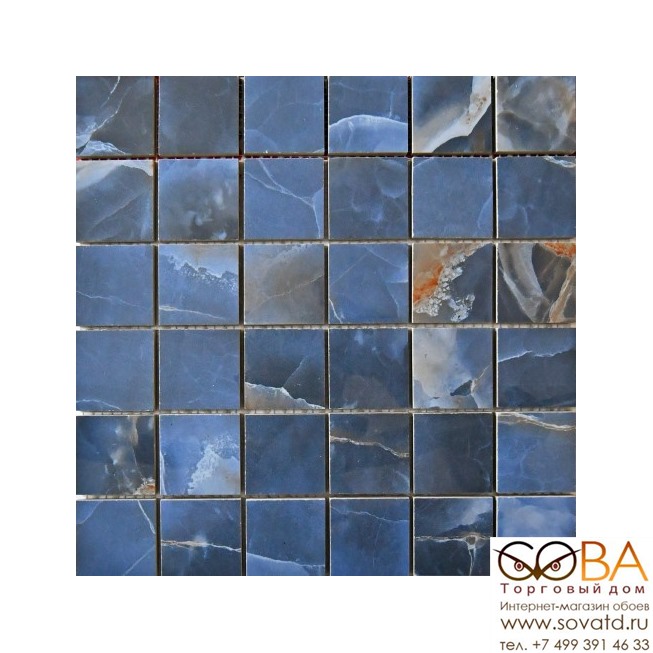 Керамогранит Neodom Onix Pro Mosaico Onix Azul 5x5 (30x30)см N20356 (Индия) купить по лучшей цене в интернет магазине стильных обоев Сова ТД. Доставка по Москве, МО и всей России