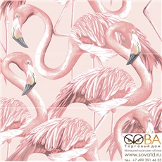 Панно Gradient  фламинго розовый (16014) 59,4x59,8 купить по лучшей цене в интернет магазине стильных обоев Сова ТД. Доставка по Москве, МО и всей России