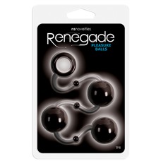 Чёрные анальные шарики Renegade Pleasure Balls