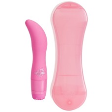 Розовый вибратор G-spot для стимуляции G-точки - 11 см.