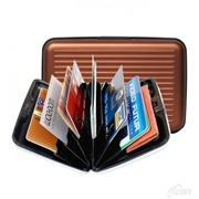 Алюминиевый рифленый кошелек Aluma Wallet (Алюма Валет) цвет коричневый, оригинал в коробочке.