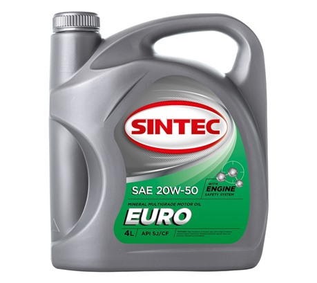 Моторное масло Sintec Euro 20W-50 SJ/CF (4л.)