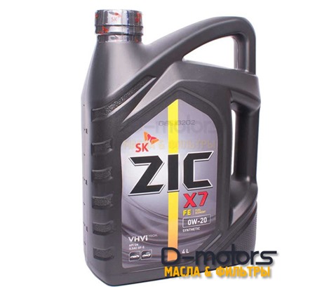 Моторное масло ZIC X7 FE 0W-20 (4л.)