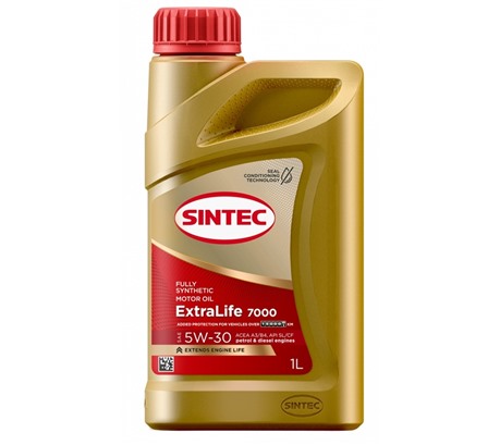 Моторное масло Sintec Extralife 7000 5W-30 SL/CF  A3/B4 (1л.)