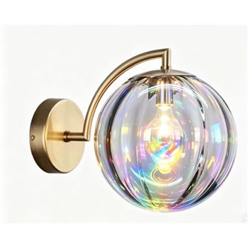 Бра настенное стекло и металл золото современный стиль